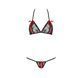 Комплект белья MELISSA BIKINI black S/M - Passion: лиф со шнуровкой и трусики стринги 101615 фото 7