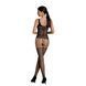 Бодістокінг Passion ECO BS001 One Size black, з доступом, імітація підв&rsquo;язок, флористичний декор 104976 фото 2