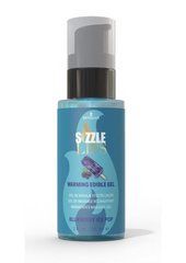 Зігрівальний масажний гель Sensuva Sizzle Lips Blueberry Ice Pop (59 мл), без цукру, їстівний 107857 фото