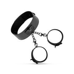 Наручники з нашийником Bedroom Fantasies: Collar & Wrist Cuffs, чорні 106817 фото