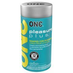 Презервативы ONE Pleasure Plus, 12 шт, с ребристым участком на конце, подарочная упаковка-тубус 109845 фото