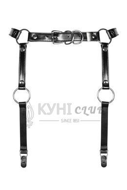 Гартери Obsessive A741 garter belt black O/S, штучна шкіра 105829 фото