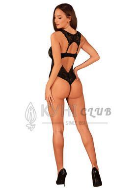 Мереживне боді Obsessive Donna Dream crotchless teddy M/L Black, відкритий доступ 106636 фото
