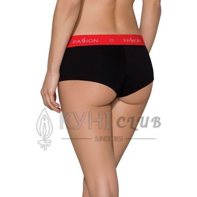 Трусики-шортики Passion PS003 PANTIES L, black 102202 фото