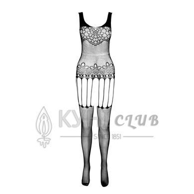 Бодістокінг Passion ECO BS001 One Size red, з доступом, імітація підв&rsquo;язок, флористичний декор 104977 фото