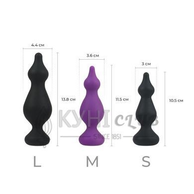 Анальная пробка Adrien Lastic Amuse Medium Purple (M) с двумя переходами, макс. диаметр 3,6 см 101368 фото