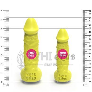 Мило у формі пеніса Pure Bliss BIG Yellow, крафтове мило-член, натуральне 104439 фото