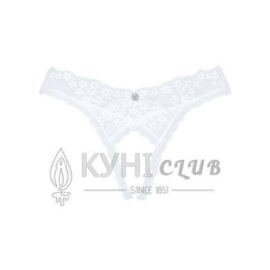Мереживні танга Obsessive Heavenlly crotchless thong XS/S, з доступом 106151 фото