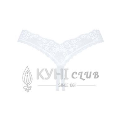 Мереживні танга Obsessive Heavenlly crotchless thong XS/S, з доступом 106151 фото
