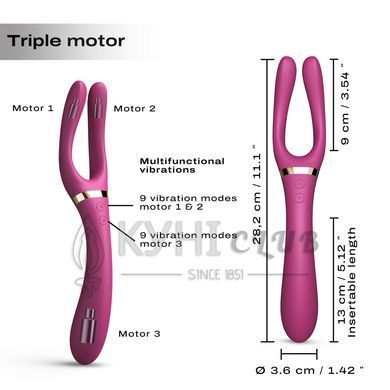 Вибратор-стимулятор Dorcel INFINITE JOY PLUM, многофункциональный, унисекс 105325 фото