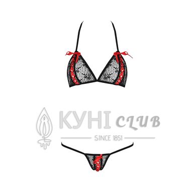 Комплект белья MELISSA BIKINI black XXL/XXXL - Passion: лиф со шнуровкой и трусики стринги 101616 фото