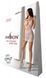 Ажурна мінісукня на тонких бретелях Passion BS096 One Size, white, плетіння на грудях 106948 фото 6