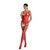 Бодістокінг Passion ECO BS001 One Size red, з доступом, імітація підв&rsquo;язок, флористичний декор 104977 фото