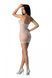 Ажурна мінісукня на тонких бретелях Passion BS096 One Size, white, плетіння на грудях 106948 фото 2