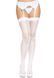 Панчохи-сітка зі швом ззаду Leg Avenue Butterfly back seam thigh highs One size White 106568 фото 1