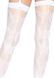 Панчохи-сітка зі швом ззаду Leg Avenue Butterfly back seam thigh highs One size White 106568 фото 4