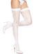Панчохи-сітка зі швом ззаду Leg Avenue Butterfly back seam thigh highs One size White 106568 фото 3