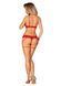 Комплект Obsessive Ingridia 2-pcs crotchless set XS/S, червоний, з доступом, відкриті груди 107052 фото 7