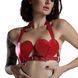 Ліф Серце з натуральної шкіри Feral Feelings - Hearts Bra Red 107433 фото 2