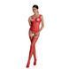 Бодістокінг Passion ECO BS001 One Size red, з доступом, імітація підв&rsquo;язок, флористичний декор 104977 фото 1