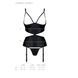 Корсет з відкритими грудьми Passion JANNIES CORSET S/M black, стрінги в наборі 106316 фото 5