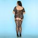 Бодістокінг з декольте і панчохами Size Plus Black 102832 фото 4