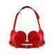 Ліф Серце з натуральної шкіри Feral Feelings - Hearts Bra Red 107433 фото 1