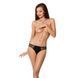 Трусики-слипы с кружевной сеточкой Dina Thong black L/XL - Passion 102926 фото 1