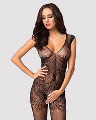 Бодістокінг Obsessive Bodystocking F234 S/M/L, абстрактний малюнок, глибоке декольте 105214 фото