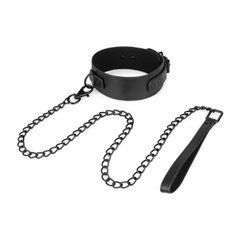 Нашийник з повідцем Bedroom Fantasies: Faux Leather Collar & Chain 106818 фото