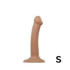 Насадка для страпона Strap-On-Me Dual Density Dildo Caramel S, діаметр 2,7 см, двошарова, гнучка 107890 фото