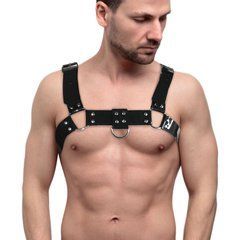 Чоловіча портупея на груди Feral Feelings - Bulldog Harness Black 107325 фото