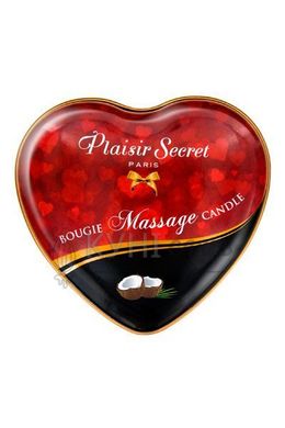 Масажна свічка серце Plaisirs Secrets Coconut (35 мл) 100899 фото