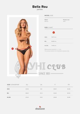 Сітчасті трусики під омбре Obsessive Bella Rou panties XS/S 105830 фото