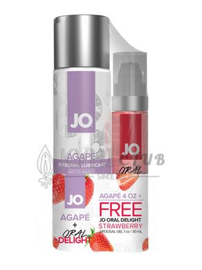 Комплект JO GWP — Agape 120 ml & Oral Delight — Strawberry 30 мл 104743 фото