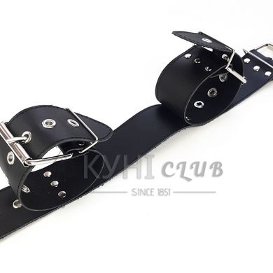 Нашийник з наручниками із натуральної шкіри Art of Sex - Bondage Collar with Handcuffs 104576 фото