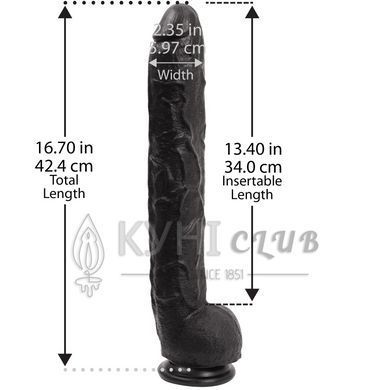Фаллоимитатор Doc Johnson Dick Rambone Cock Black, диаметр 6см, длина 42см, ПВХ 109006 фото
