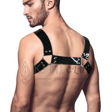 Чоловіча портупея на груди Feral Feelings - Bulldog Harness Black 107325 фото