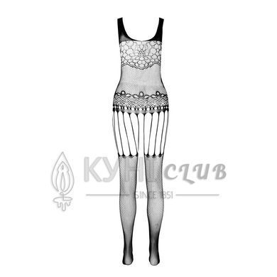 Бодістокінг Passion ECO BS001 One Size white, з доступом, імітація підв&rsquo;язок, флористичний декор 104978 фото