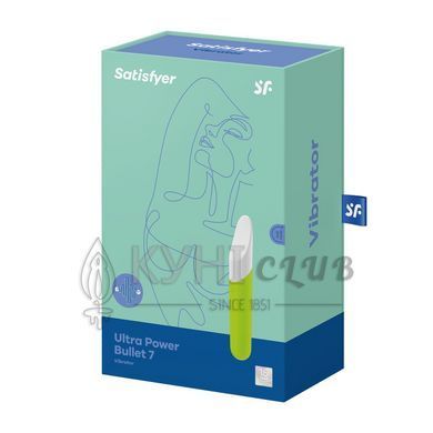 Мінівібратор із гнучким язичком Satisfyer Ultra Power Bullet 7 Green 103341 фото