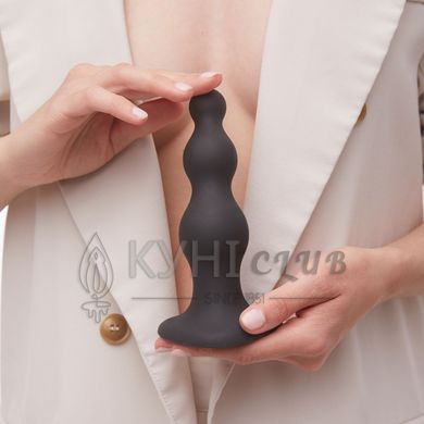 Насадка для страпона Strap-On-Me Dildo Plug Beads Black S 107003 фото