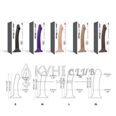 Насадка для страпона Strap-On-Me Dual Density Dildo Caramel S, діаметр 2,7 см, двошарова, гнучка 107890 фото