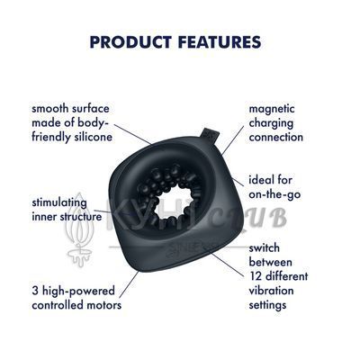 Мастурбатор Satisfyer Ring Stroker, 12 режимів вібрації, універсальний, компактний 109751 фото