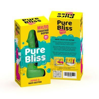 Мило у формі пеніса Pure Bliss BIG Green, крафтове мило-член, натуральне 104440 фото