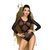 Боді Penthouse High On Love XL Black, глибокий виріз на спині, імітація стреп 104402 фото