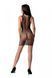 Мінісукня з вертикальним візерунком Passion BS097 One Size, black, плетіння з боків 106949 фото 2