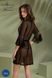 Пеньюар Passion LEAFA PEIGNOIR black, XXL/XXXL, длина чуть выше колена, широкие рукава, завязывается на пояс 108530 фото 7