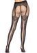Колготки Leg Avenue Fishnet tights with back seam One size Black, задний шов, кружево, сетка 106569 фото 2