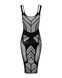 Полупрозрачное платье миди Obsessive D609 dress S/M/L, black 105680 фото 4