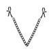 Зажимы для сосков Bedroom Fantasies: Nipple Clamps with Chain, черные 106829 фото 1